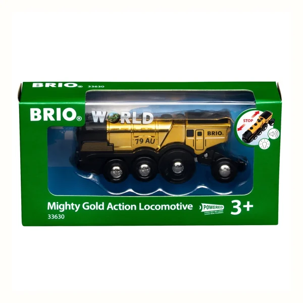 BRIO World Złota lokomotywa Mighty Gold na baterie (33630)