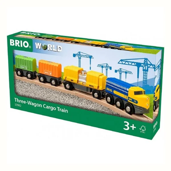 BRIO TRZYWAGONOWY POCIĄG TOWAROWY kolejka