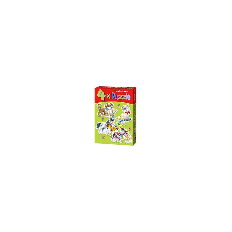 Castorland Puzzle Drewniane Zwierzęta 4 w 1