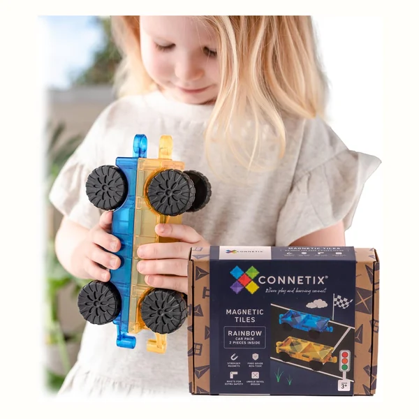 Klocki magnetyczne Connetix Rainbow Car Pack, 2 pojazdy