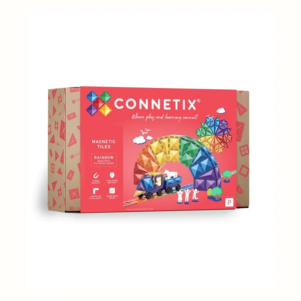 Klocki magnetyczne Connetix Rainbow Mega Pack, 212 elementów