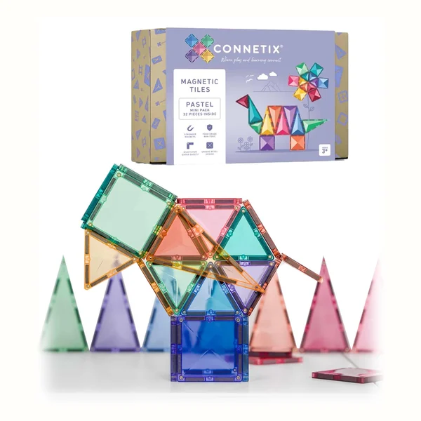 Klocki magnetyczne Connetix Pastel Mini Pack, 32 elementy