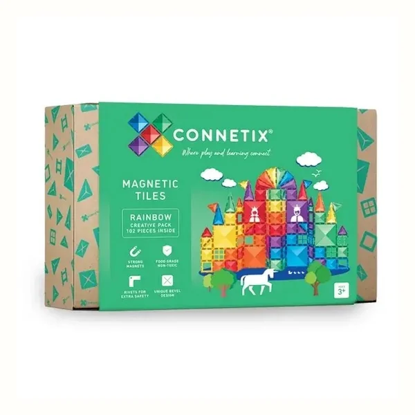 Klocki magnetyczne Connetix Rainbow Creative Pack, 102 elementy