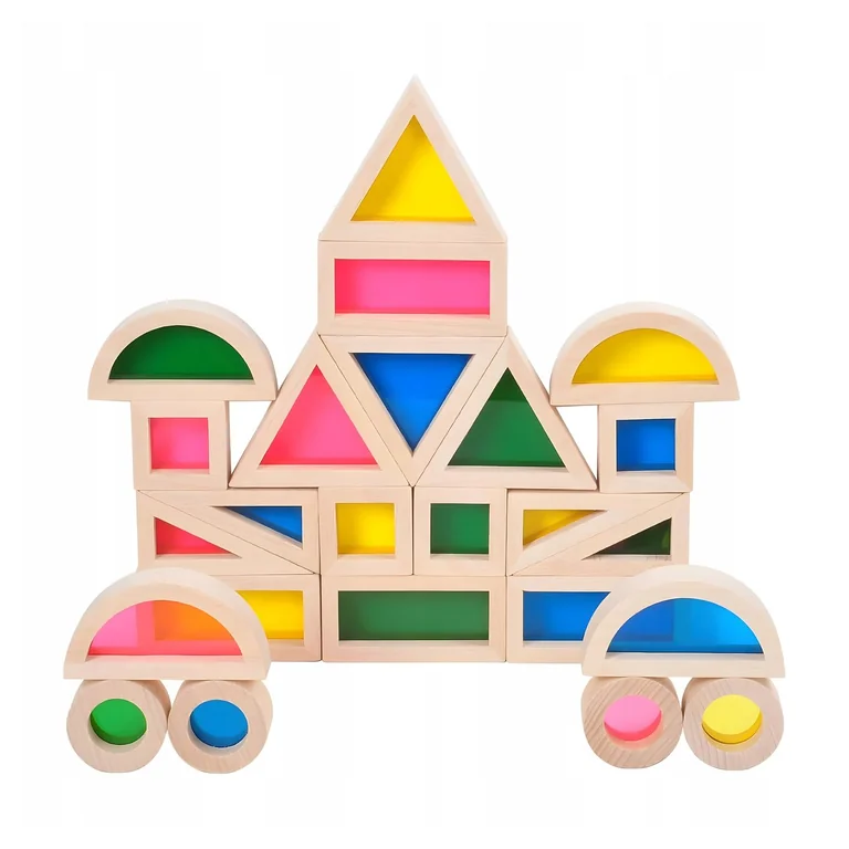 Cubika Klocki drewniane kolorowe 40 el.