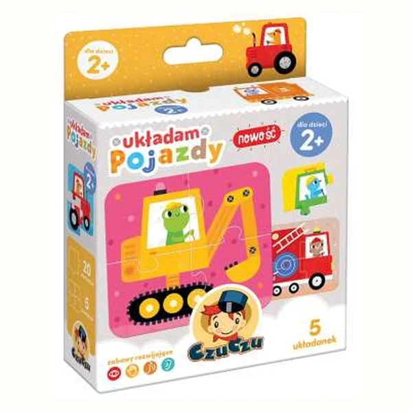 CzuCzu Moje pierwsze puzzle Układam Pojazdy 2+