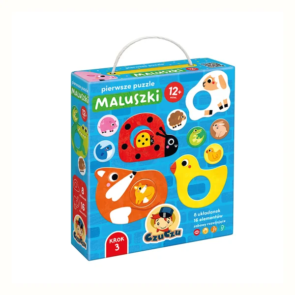 CzuCzu Pierwsze puzzle Maluszki (8 układanek, 16 elementów) 12m+