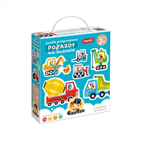 CzuCzu Puzzle progresywne Pojazdy na budowie 2+