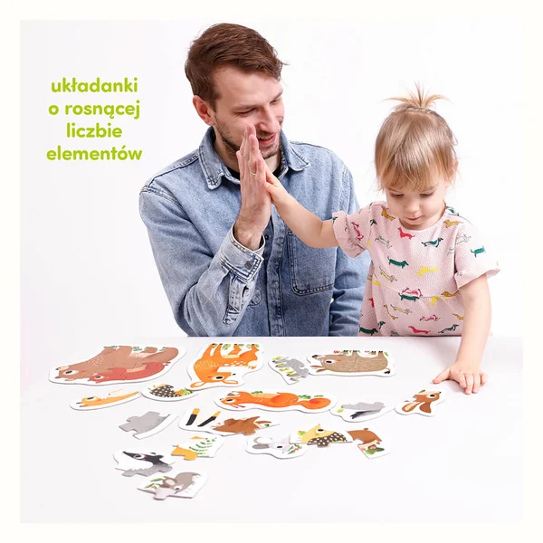CzuCzu Puzzle progresywne Zwierzątka w lesie (9 układanek) 2+
