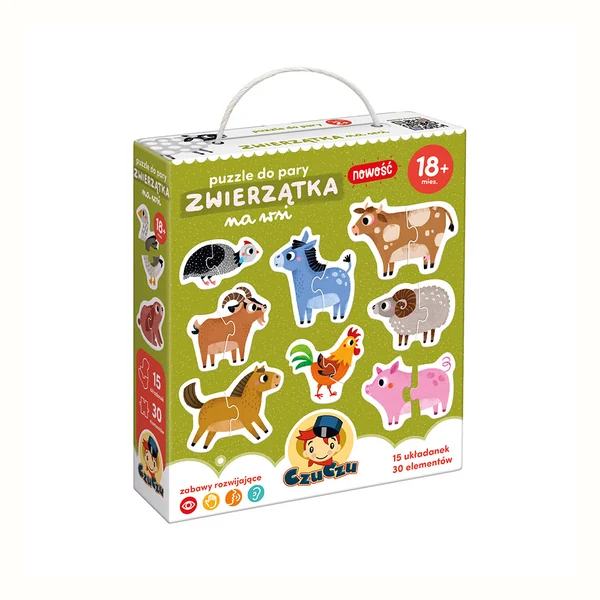 CzuCzu Puzzle do pary Zwierzątka na wsi 18m+