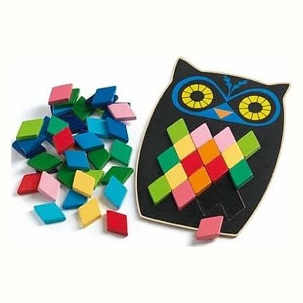 Drewniana układanka puzzle Sowa Djeco