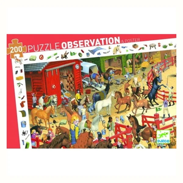 Djeco Puzzle Observation Jazda konna (200 elementów)