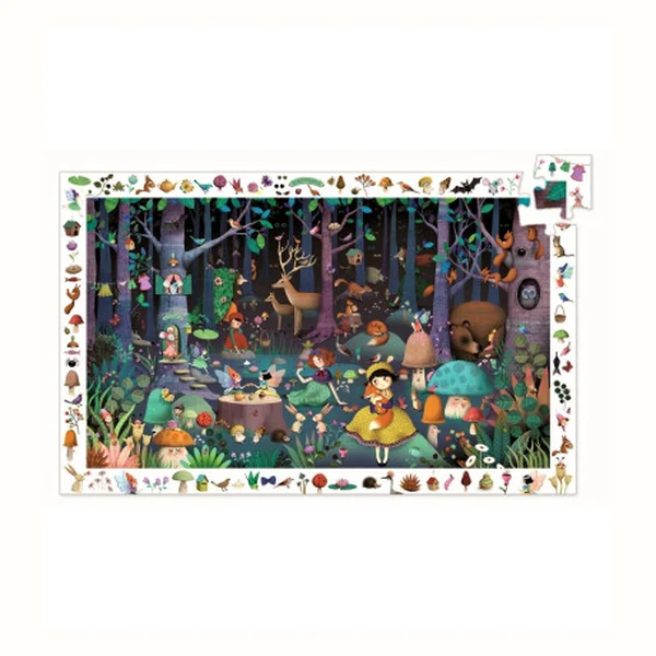 Djeco Puzzle obserwacyjne Zaczarowany las, 100 elementów