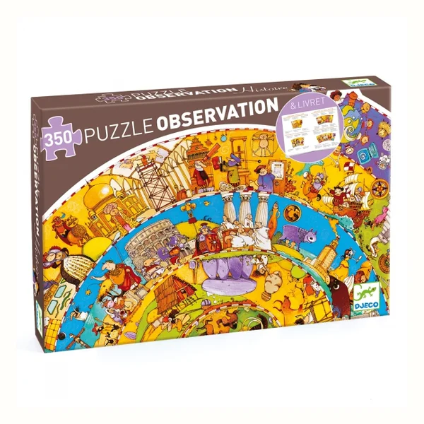 Djeco Puzzle obserwacyjne Historia Świata, 350 elementów