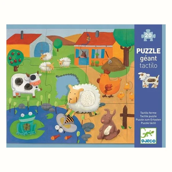 Djeco Na farmie - sensoryczne puzzle 20 elementów
