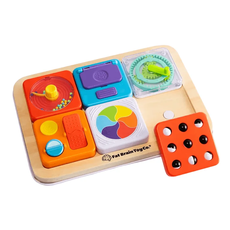 Fat Brain Toys Skwoosh! — tablica sensoryczna z łącznikami