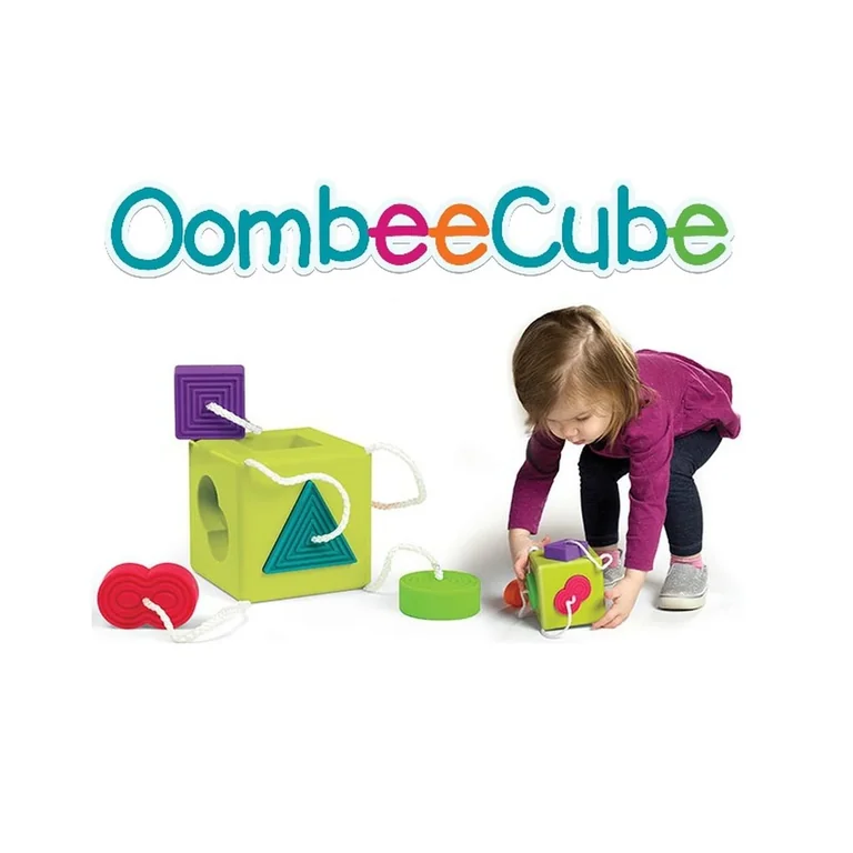 Fat Brain Toys Oombee Cube — sorter kształtów sensoryczny