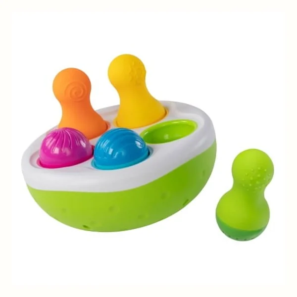 Sorter kolorowe wańki-wstańki SpinnyPins, Fat Brain Toys
