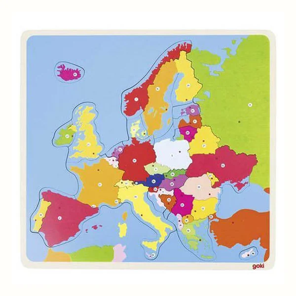 Puzzle układanka edukacyjna Mapa Europy drewniana Goki