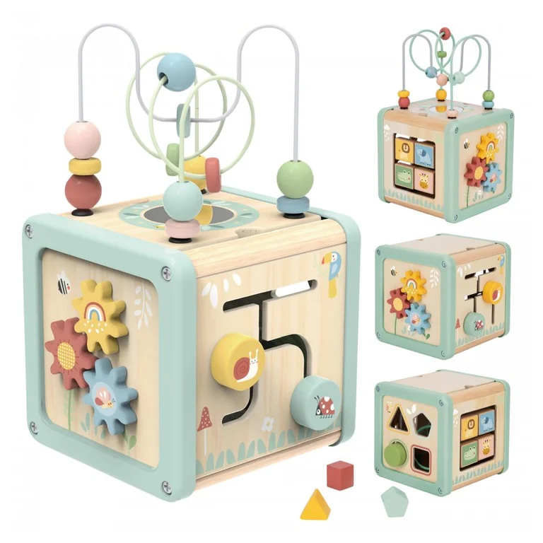 Hape Kostka Aktywności E0415 — drewniana 5 stron