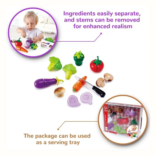 Hape Garden Vegetables, warzywa do krojenia z deską
