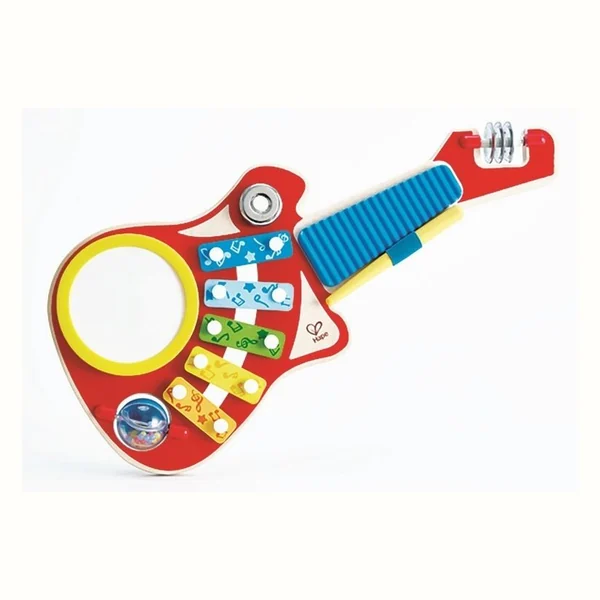 Hape 6 w 1 Muzyczny Twórca, drewniana gitara z instrumentami