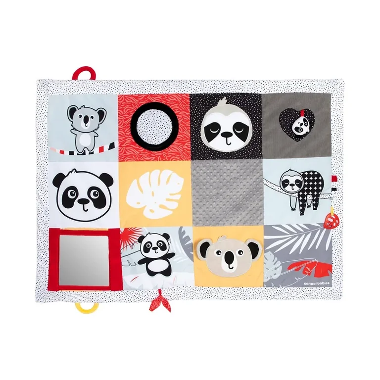 Hape Mata do tummy time z misiem i lusterkiem