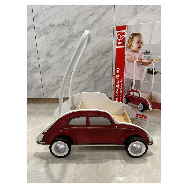 Hape Pchacz VW Beetle Drewniany — Czerwony (E0380)