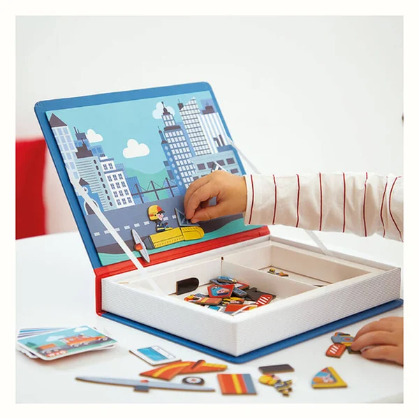 JANOD Magnetyczna układanka STRAŻ POŻARNA Magnetibook