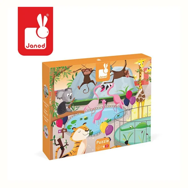 Janod Puzzle sensoryczne 20 elementów Wycieczka do zoo