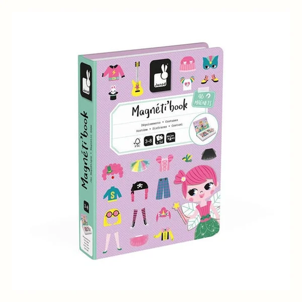 Janod Układanka Magnetyczna Dziewczynka Magnesy Magnetibook 3+