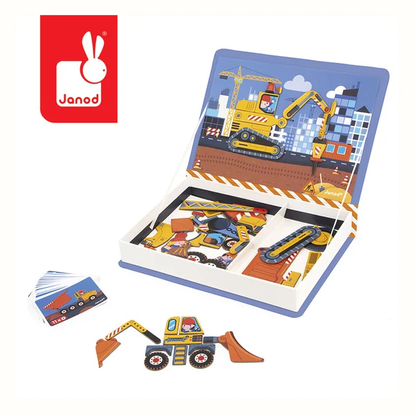Magnetyczna układanka Magnetibook Janod Plac Budowy puzzle