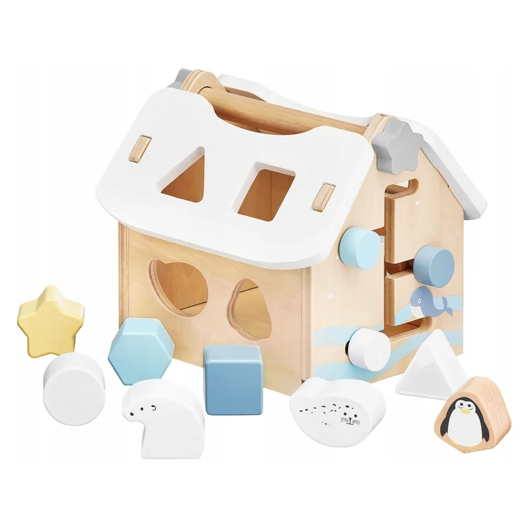 Sorter drewniany Domek z klockami
