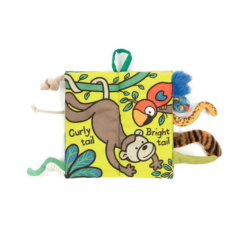 Jellycat Jungly Tails — Sensoryczna Książeczka Dżungla