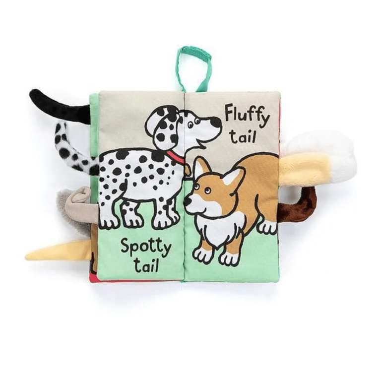 Jellycat Pet Tails — Sensoryczna Książeczka Zwierzaki Domowe
