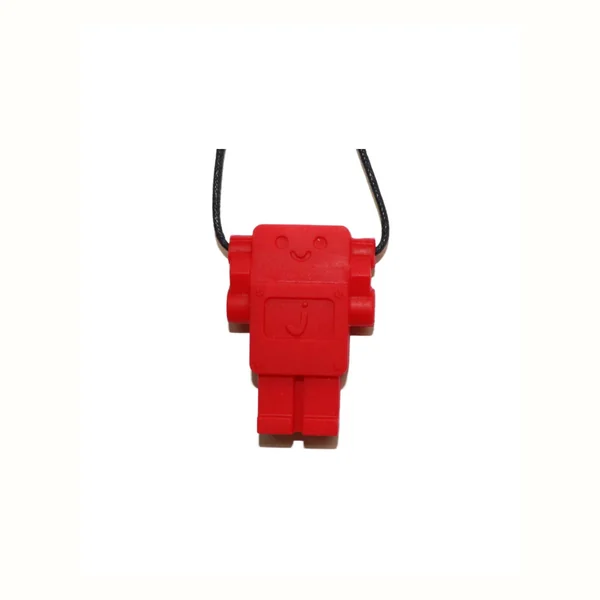 Gryzak wisiorek logopedyczny Robot Czerwony Jellystone Designs