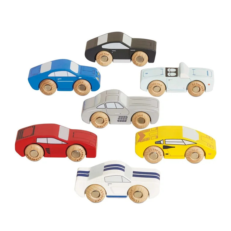 Le Toy Van Petilou Drewniane Autko Kolorowe