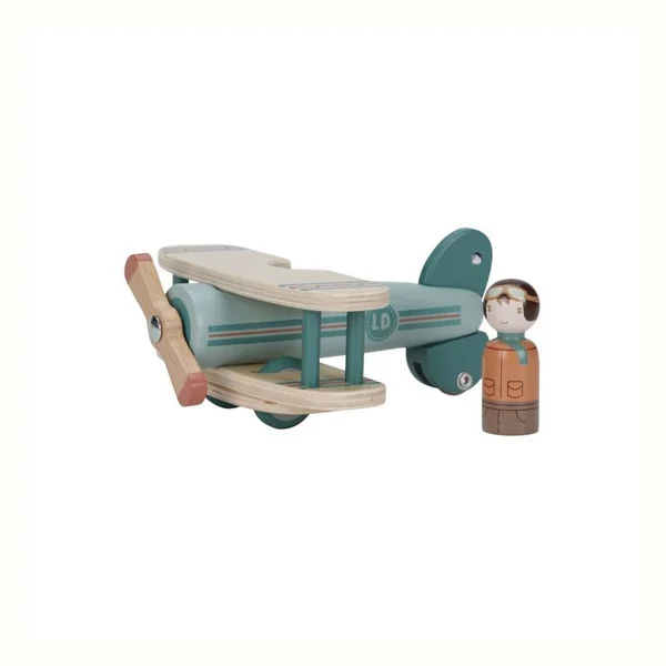 Little Dutch Drewniany samolot z pilotem FSC