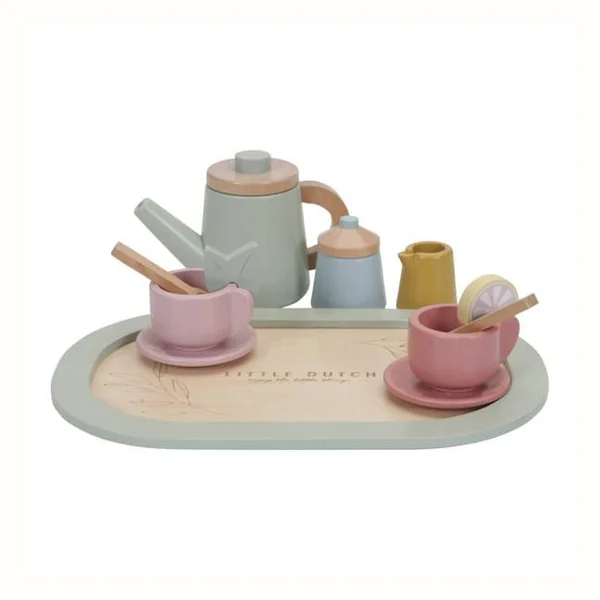 Little Dutch Drewniany zestaw do herbaty Tea Set FSC