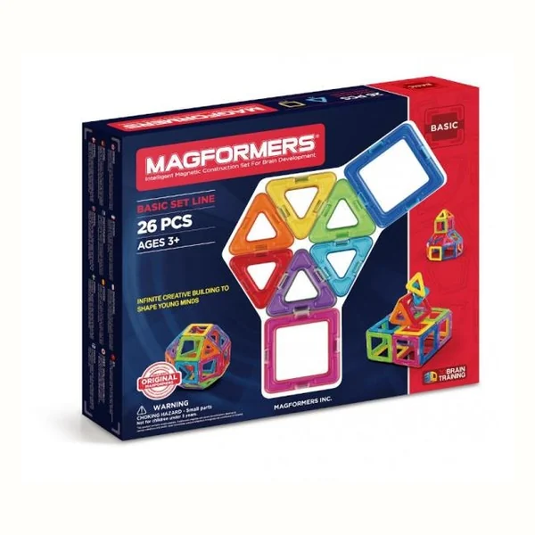 Magformers Basic, klocki magnetyczne, 26 elementów