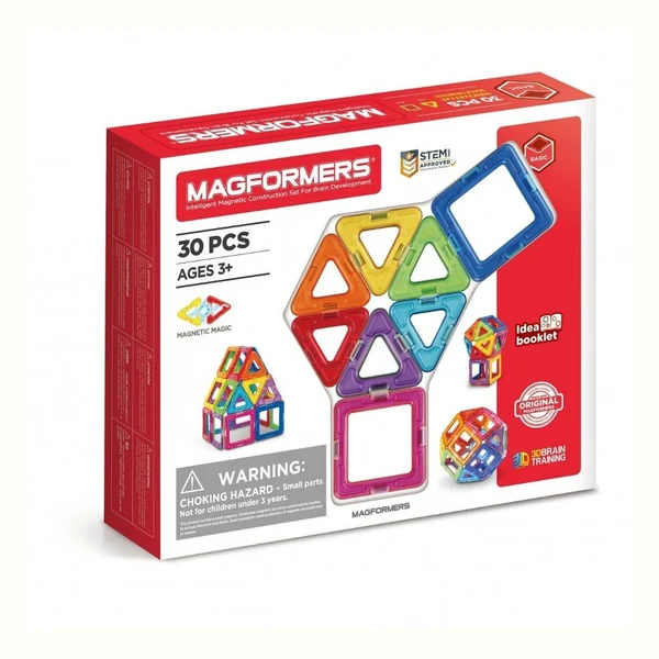 Magformers Basic, klocki magnetyczne, 30 elementów