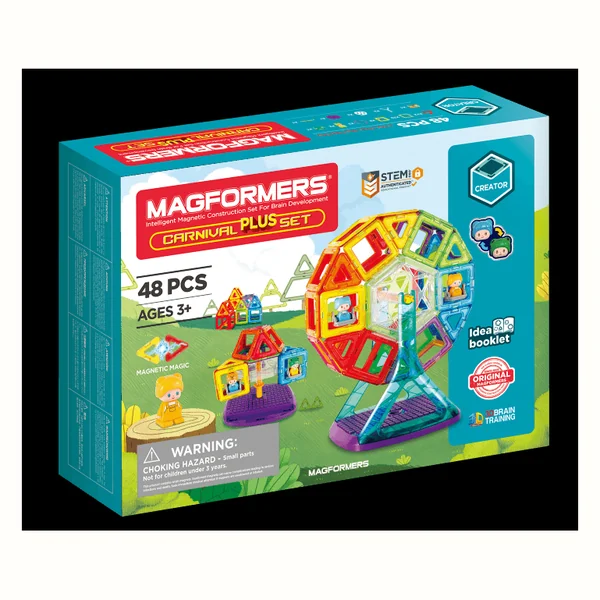 Magformers Carnival Plus Set, klocki magnetyczne, 48 elementów