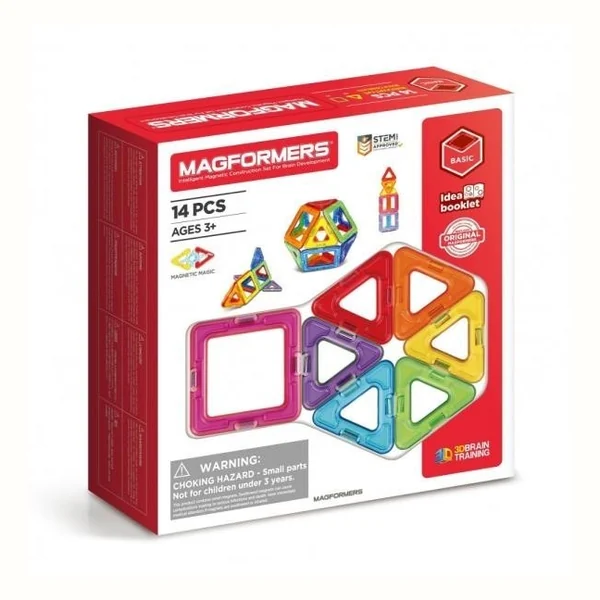 Magformers Basic, klocki magnetyczne, 14 elementów