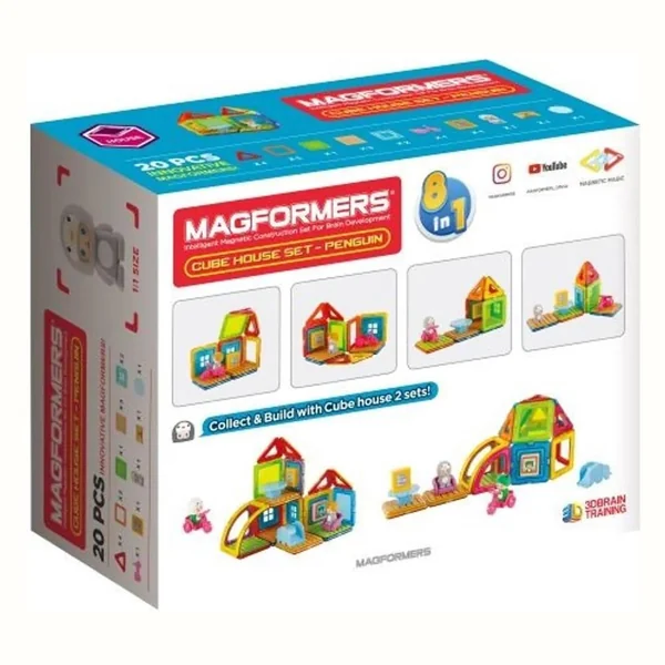 Magformers klocki magnetyczne Cube House Pingwin