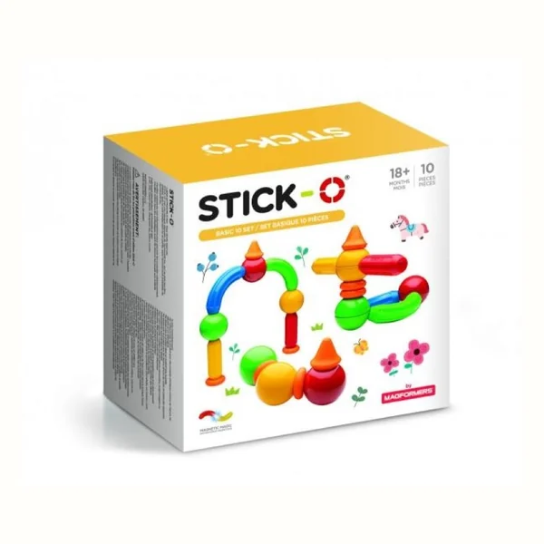 Magformers Stick-O Basic Set, klocki magnetyczne, 10 elementów