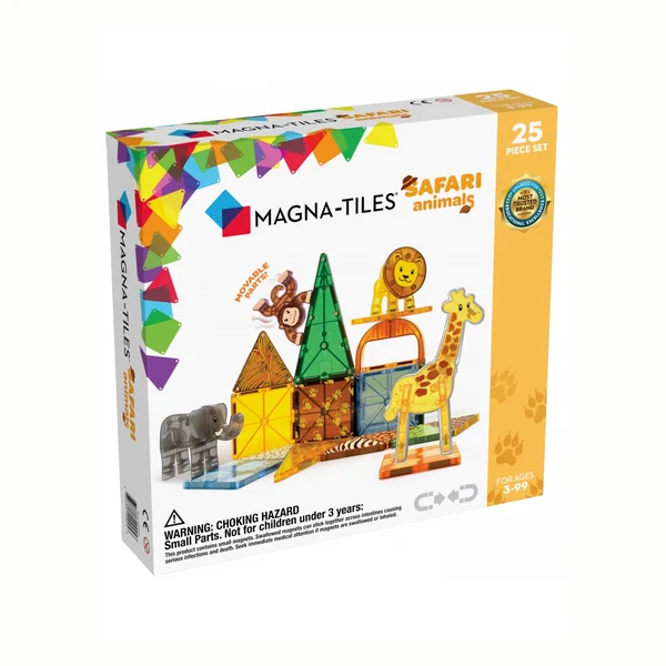 Magna-Tiles zestaw magnetyczny Safari Animals 25 części