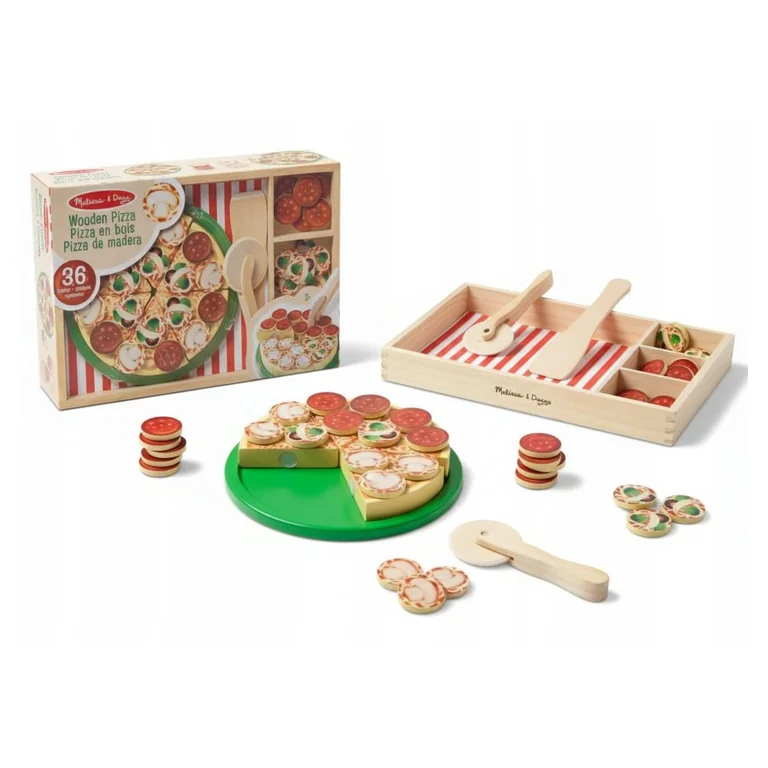 Melissa & Doug Drewniana Pizza do Krojenia — zestaw