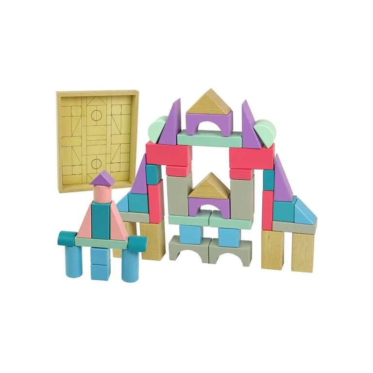 PlanToys Klocki pastelowe 24 el.
