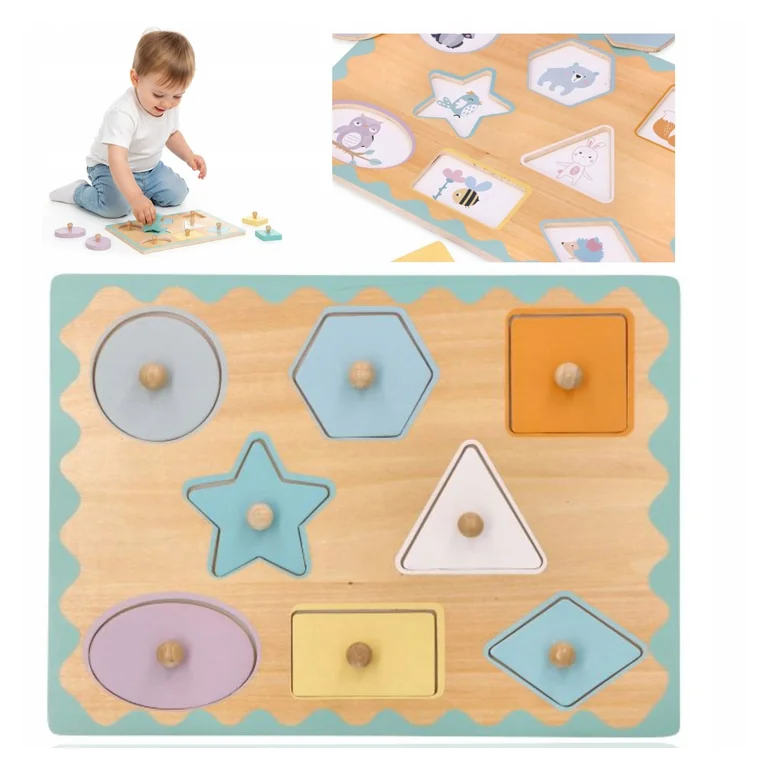 PlanToys Puzzle z Uchwytami Kształty Geometryczne