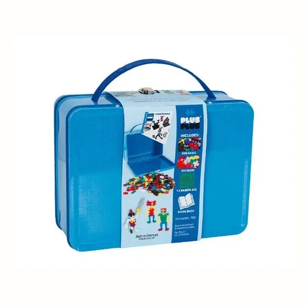 Plus-Plus Mini Basic, metalowa walizka 600 elementów