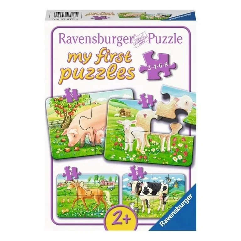 Ravensburger Moje pierwsze puzzle Zwierzęta na farmie 2-4-6-8 elementów (070770)